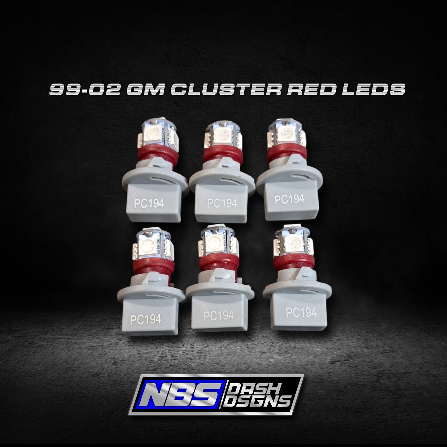 99-02 Silverado Sierra Cluster Red Leds