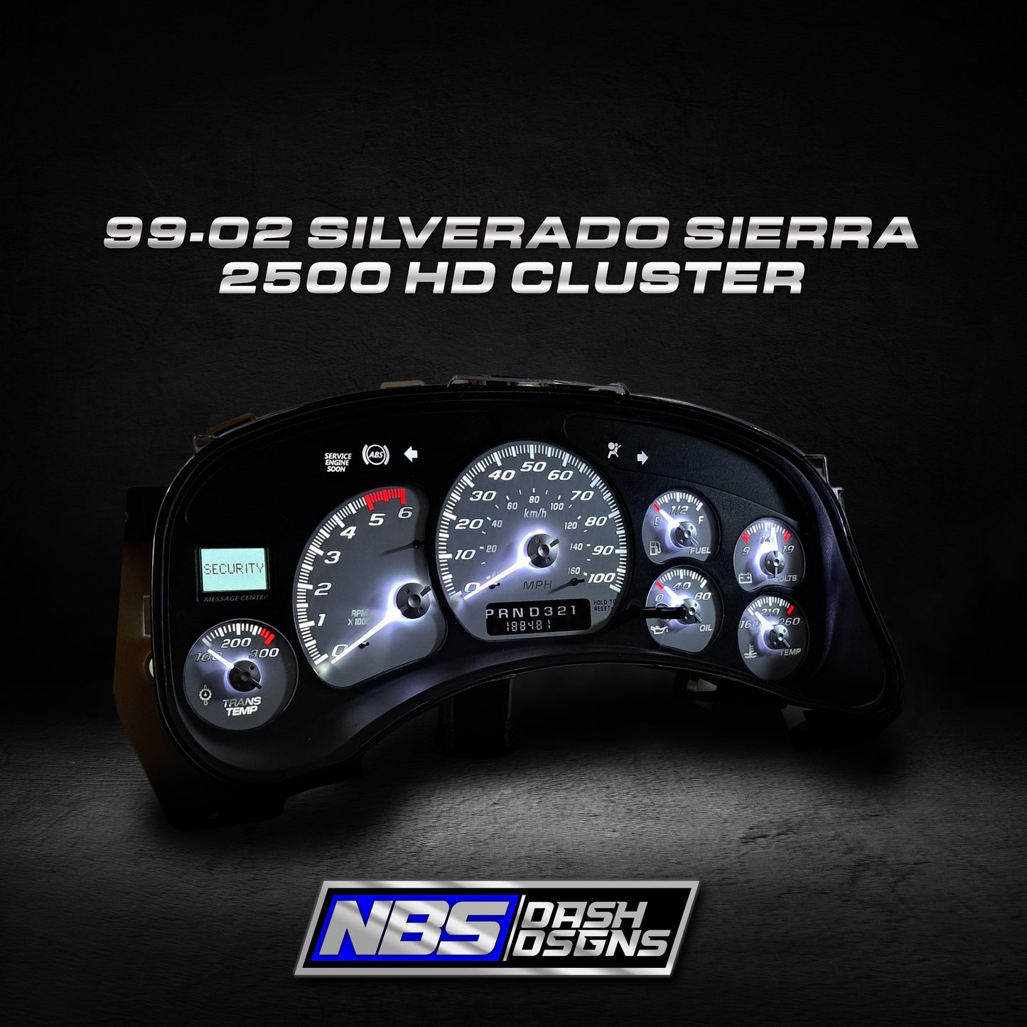 1999-2002 Silverado Sierra 2500 HD Cluster