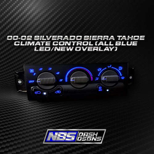 2000-2002 Silverado Sierra Tahoe Ac Control (Blue Led + New Overlay)