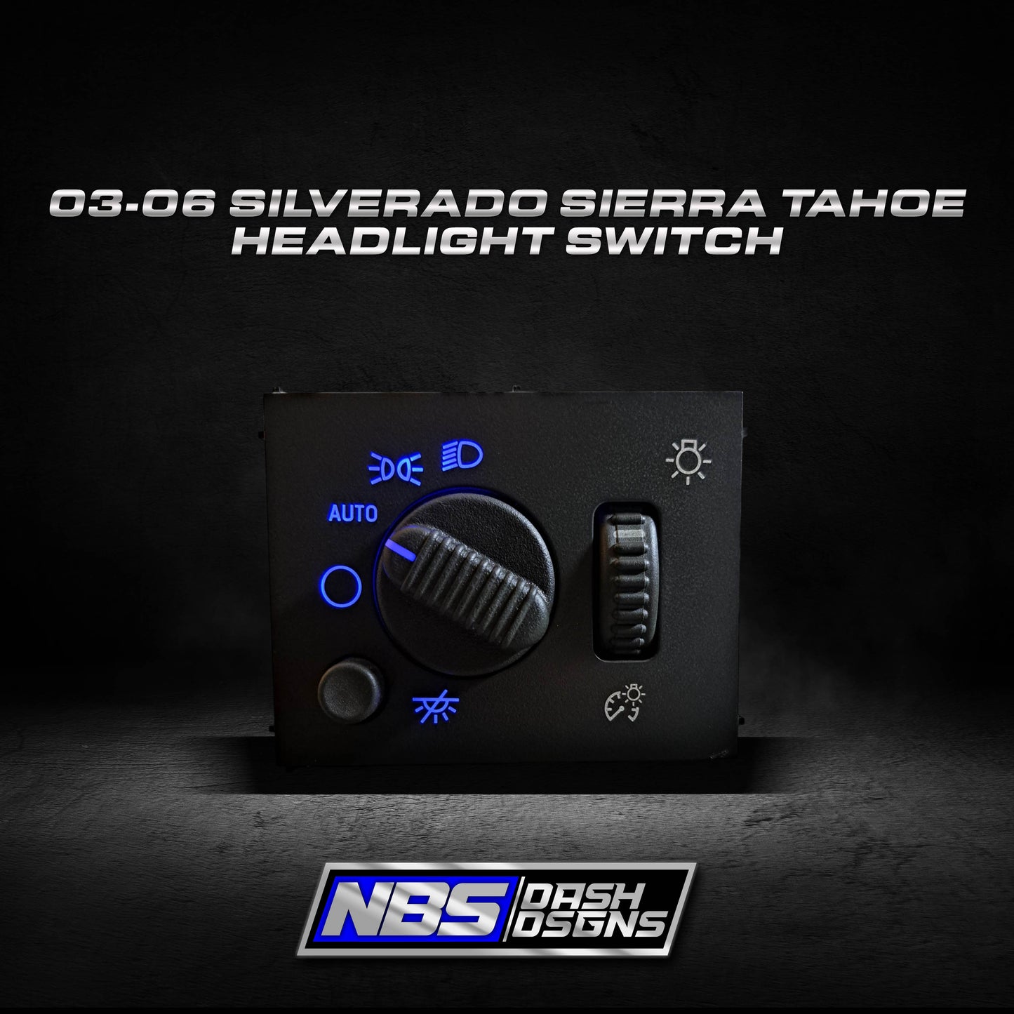 2003-2006 Silverado Sierra OEM Headlight Switch (Deep Blue Led)
