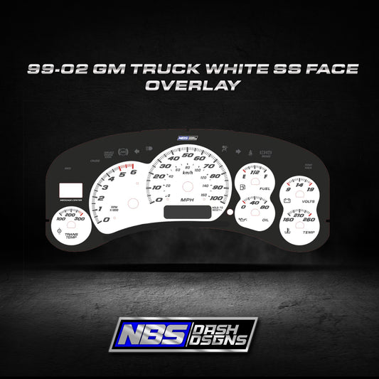 99-02 Gm Truck White SS Face Overlay (Led Edition)