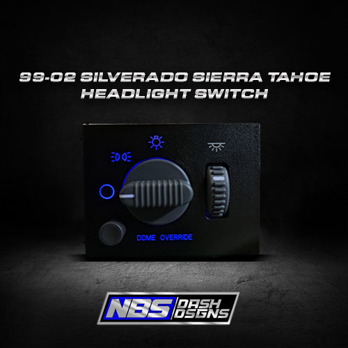 1999-2002 Silverado Sierra Headlight Dimmer Switch (Blue Led)