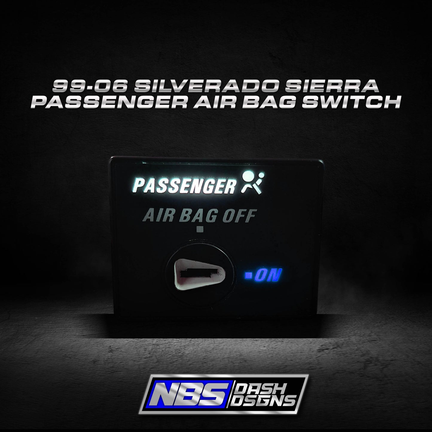 99-06 Silverado Sierra Passenger Airbag Switch (White/Blue Led)
