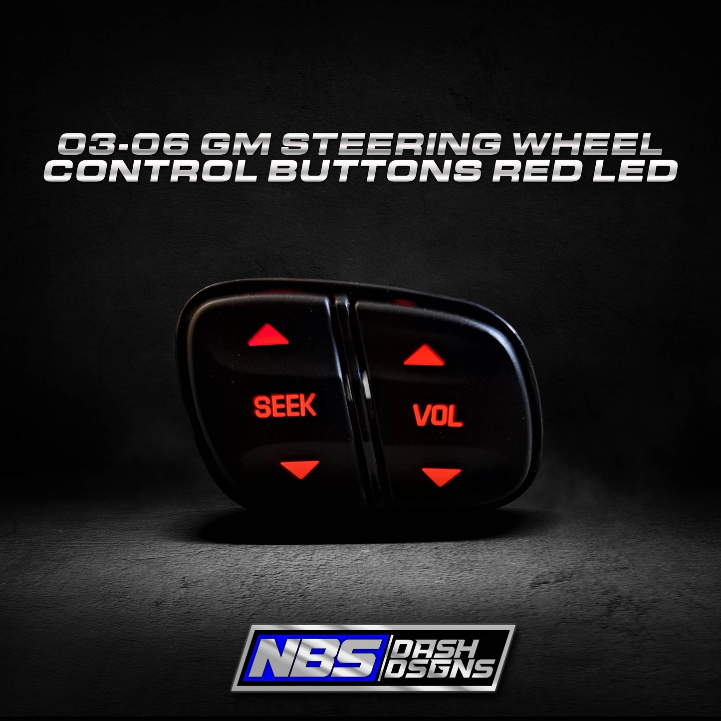 03-06 Gm Steering Wheel Control Buttons Red Led
