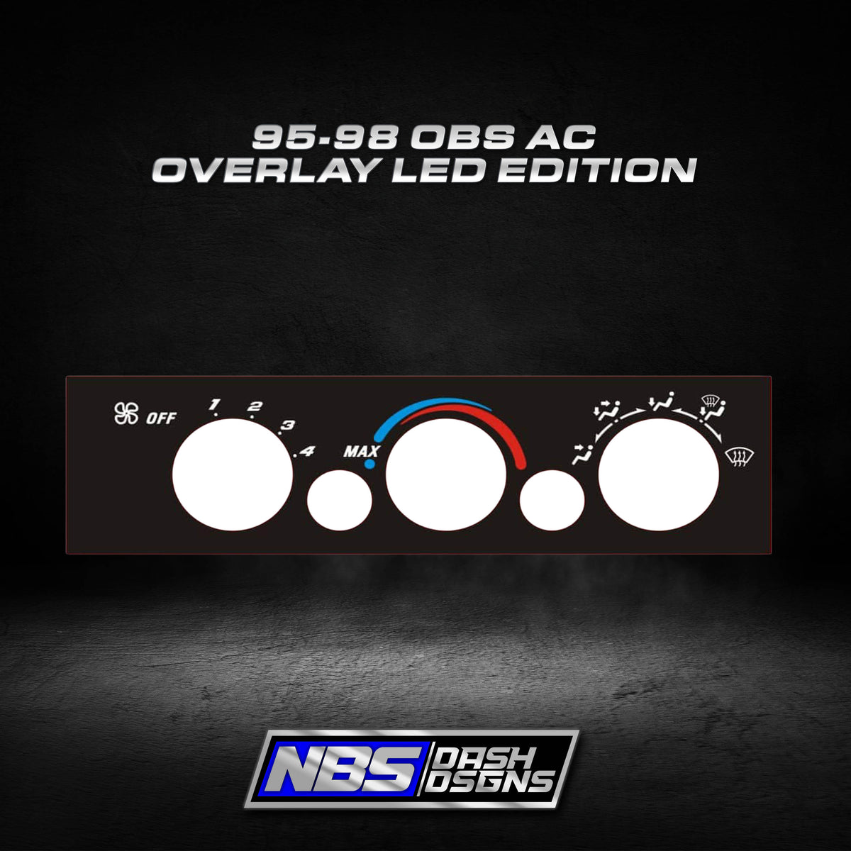 95-98 OBS Silverado climate control Overlay (Led Edition)