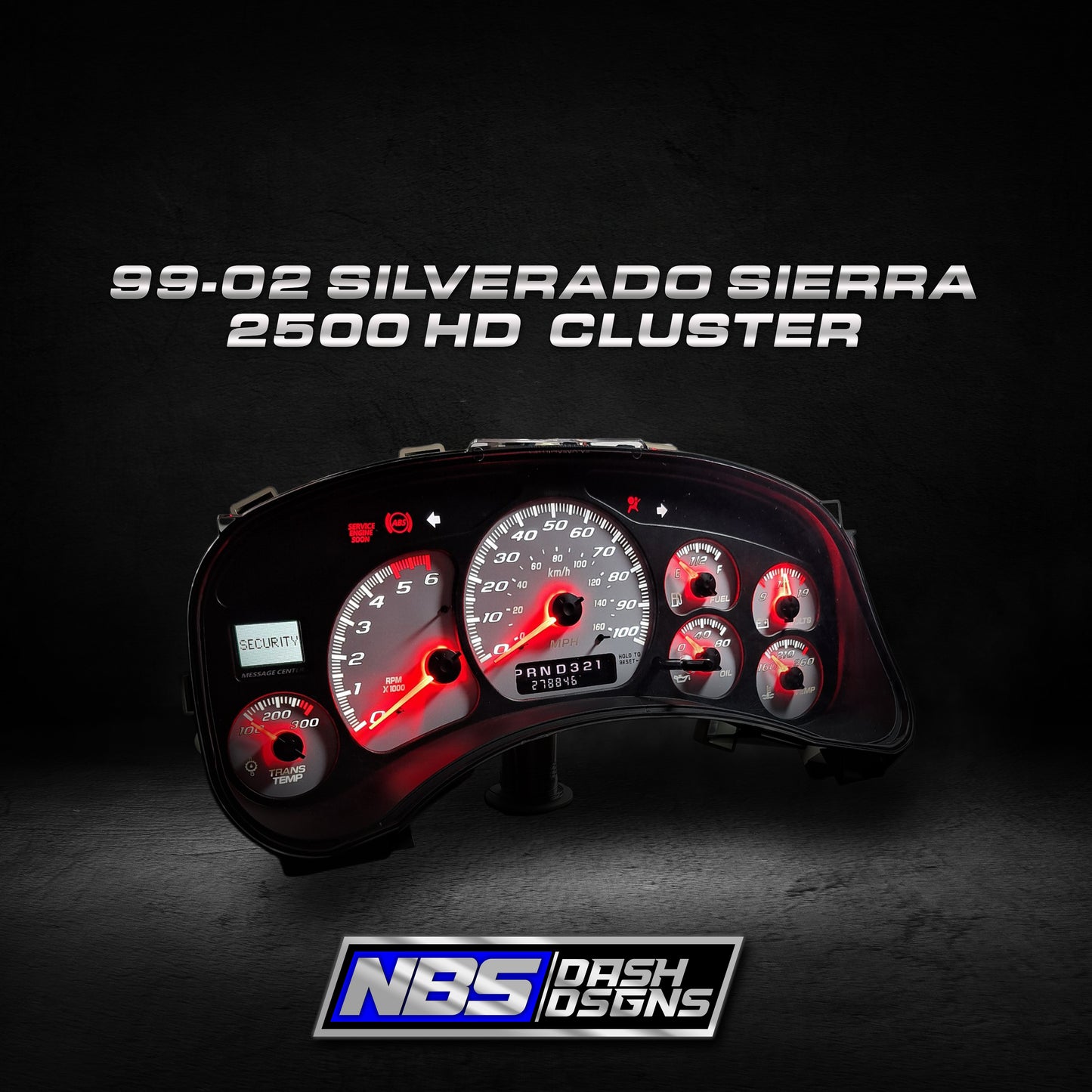 1999-2002 Silverado Sierra 2500HD Cluster