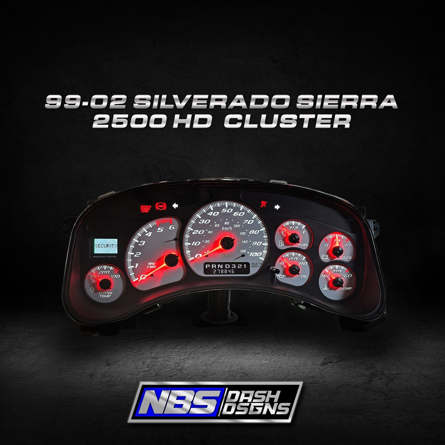 1999-2002 Silverado Sierra 2500HD Cluster