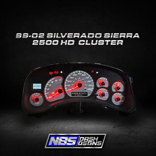 1999-2002 Silverado Sierra 2500HD Cluster