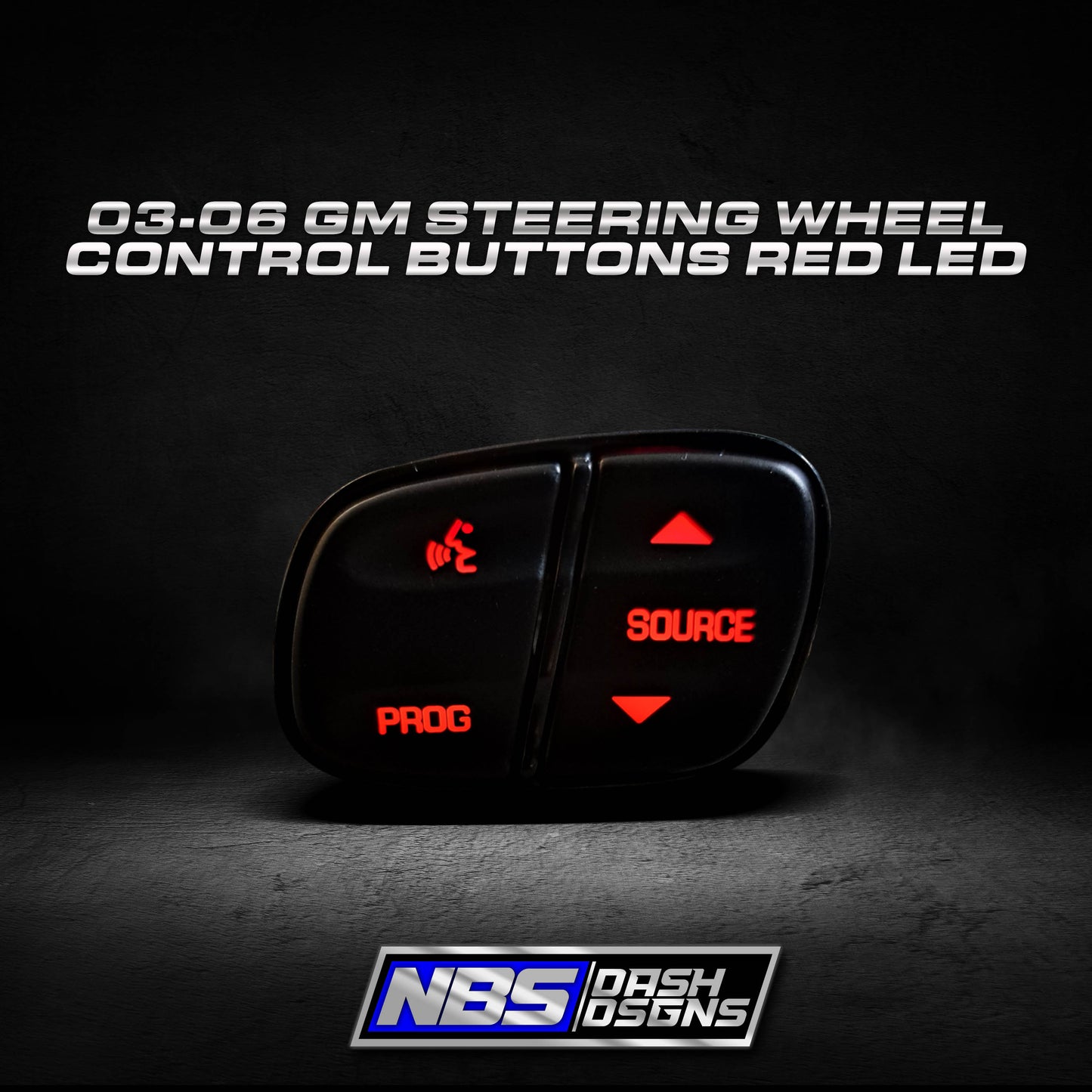 03-06 Gm Steering Wheel Control Buttons Red Led