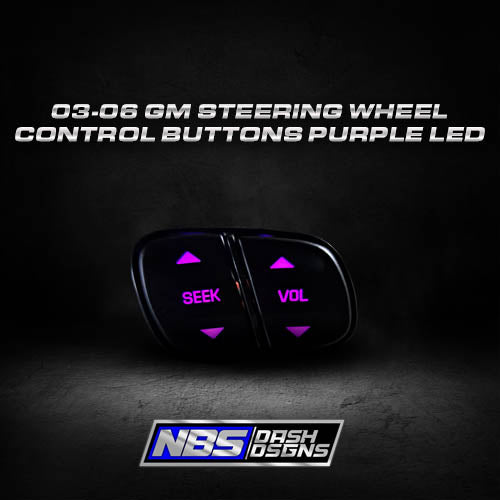 2003-2006 Gm Steering Wheel Control Buttons (Purple Led)