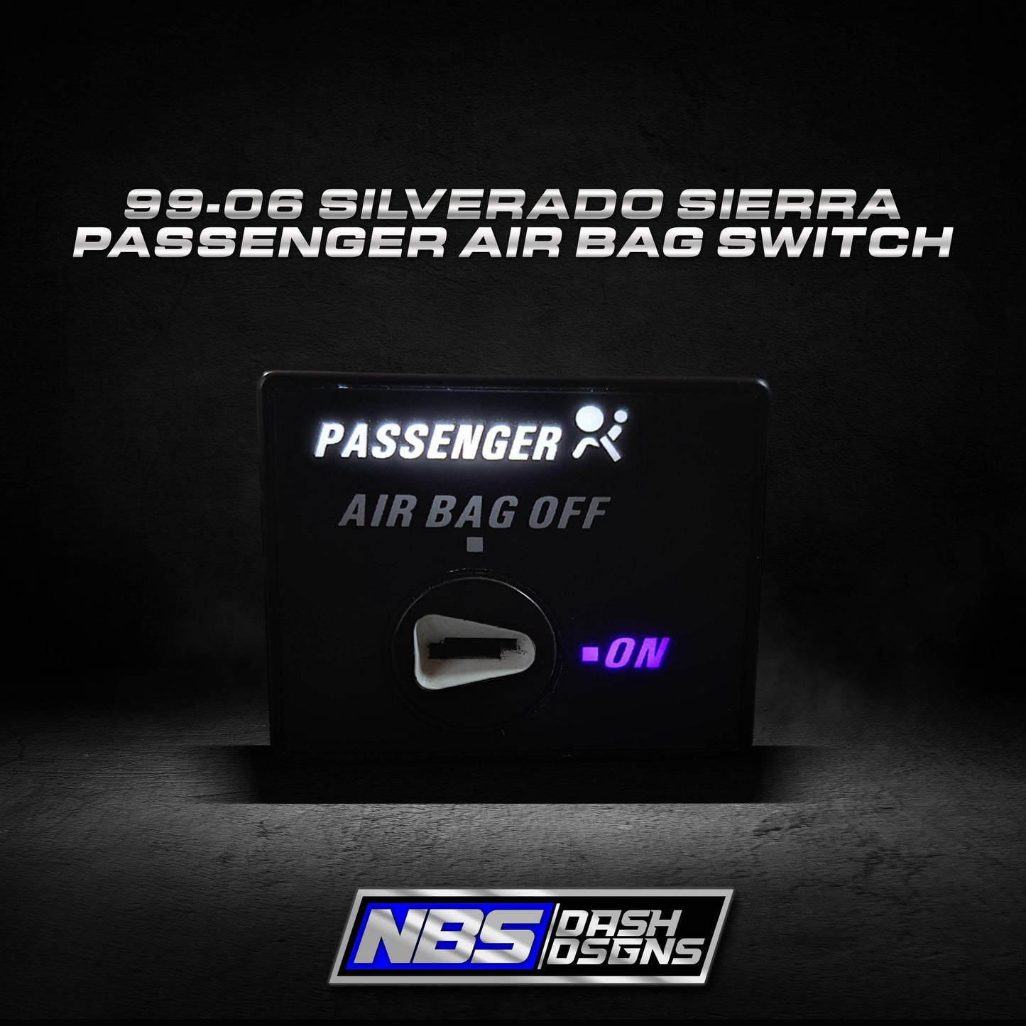 1999-2006 Silverado Sierra Passenger Airbag Switch (White/Purple Led)