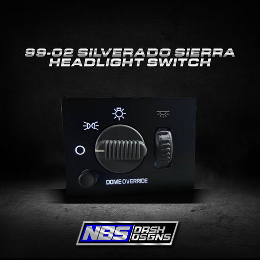 99-02 Silverado Sierra Headlight Dimmer Switch (White Led)